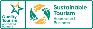 Trip Advisor Sustainable Tourism Accredited Business shield.
